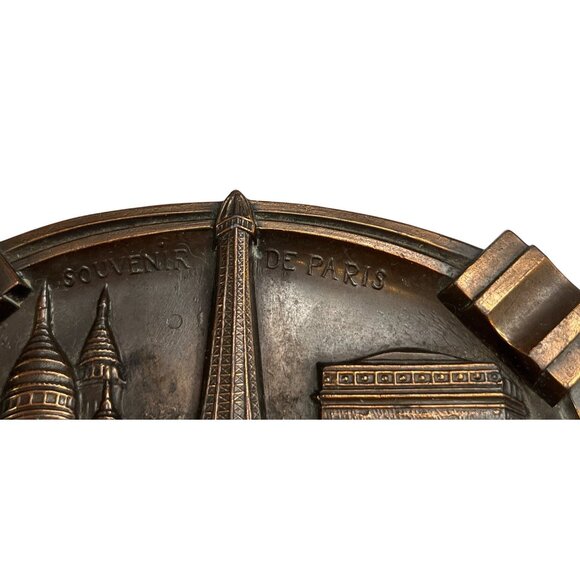 Vintage Paris Souvenir Decorative Plaque W/ Eiffel Tower/Arc De Triomphe Design - Picture 7 of 7